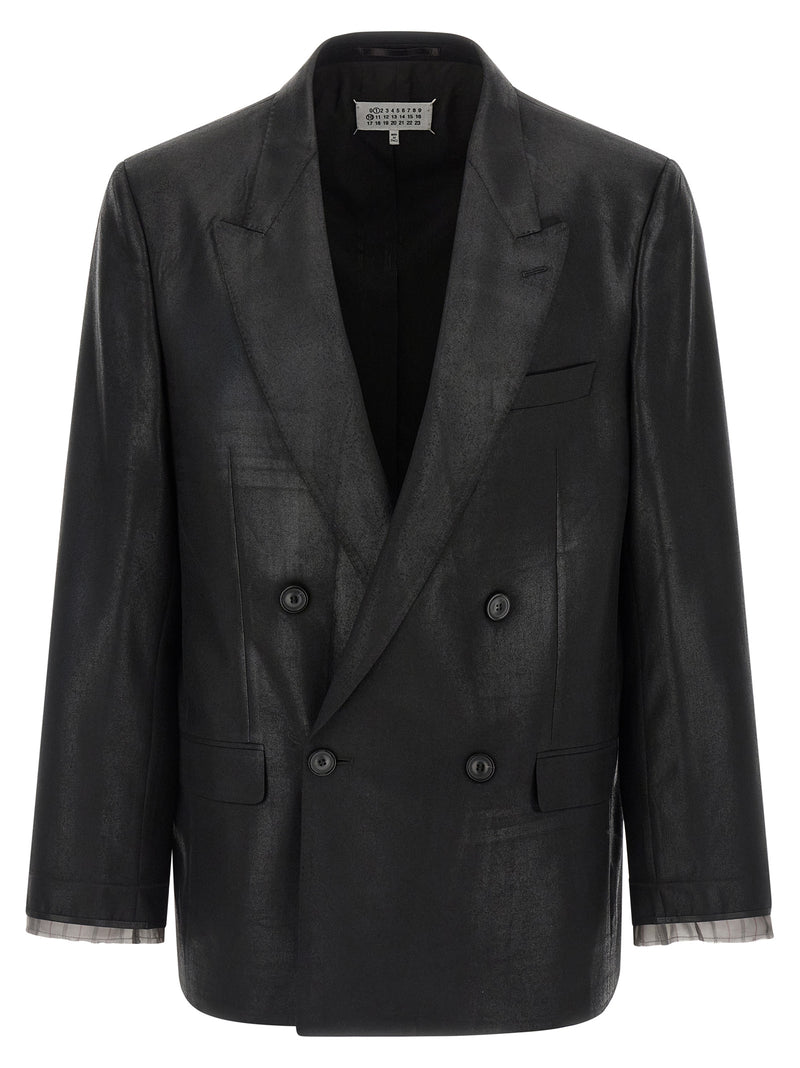 Maison Margiela Foiled Wool Blazer | Urbalenti™ NYC