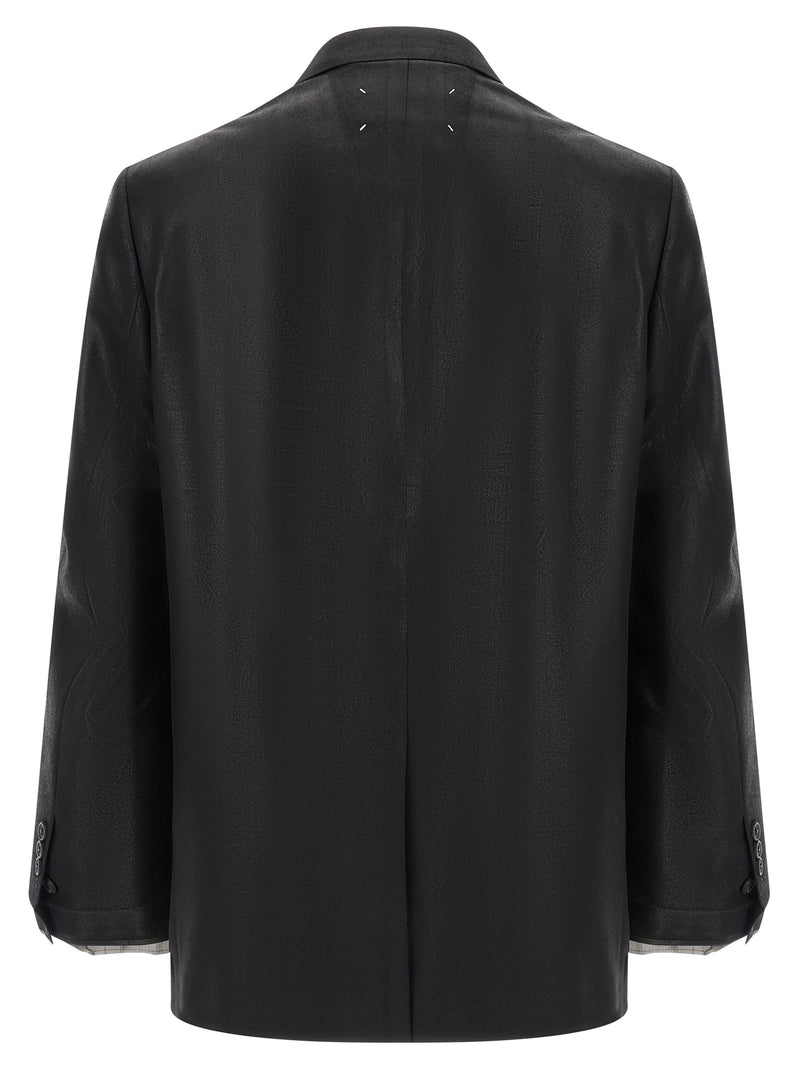 Maison Margiela Foiled Wool Blazer | Urbalenti™ NYC