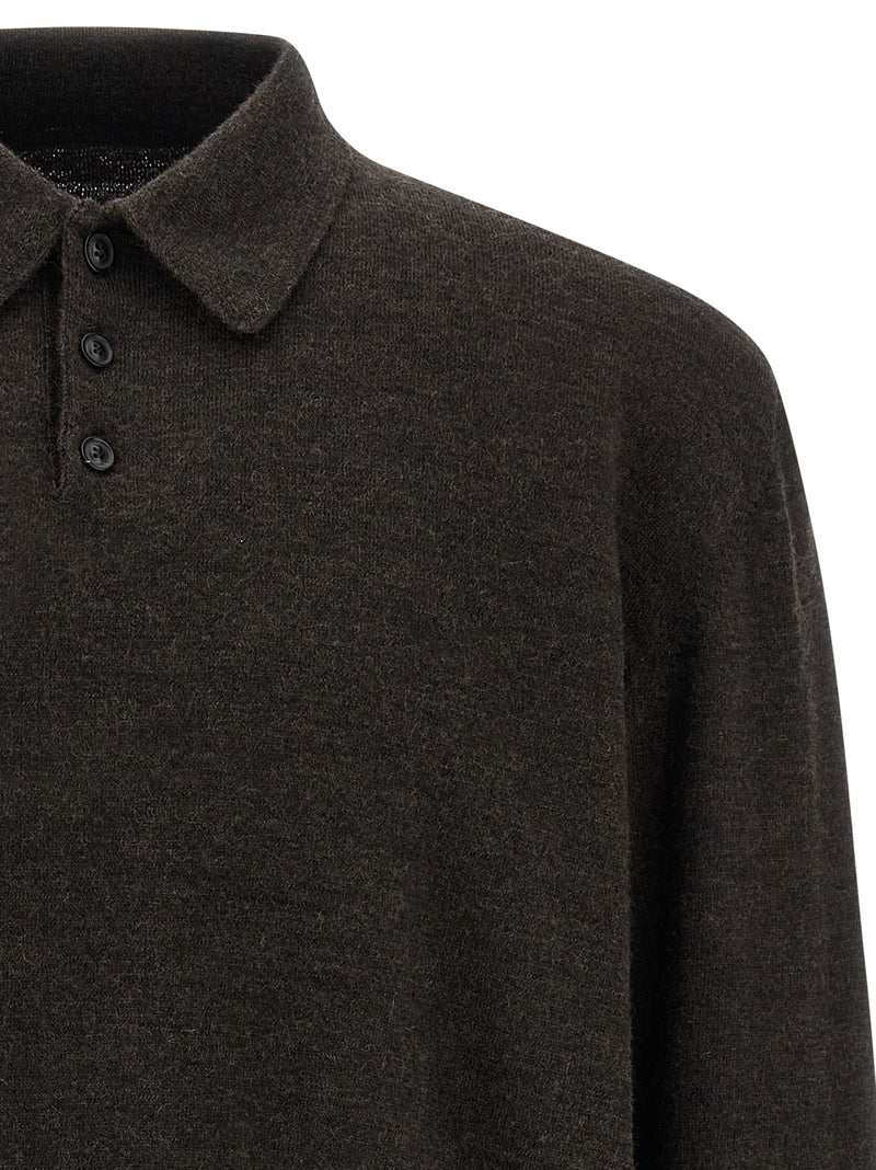 Maison Margiela Maison Margiela Suede Patch Polo Shirt