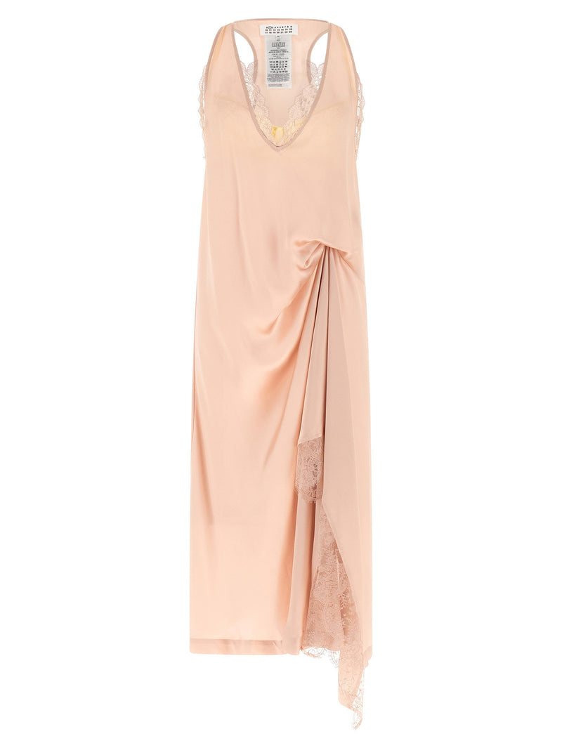 Maison Margiela Maison Margiela Silk Lace Slip Midi Dress Dress