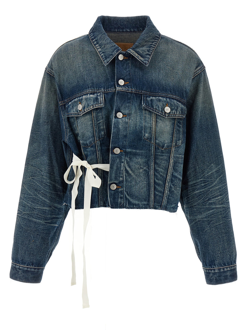 Mm6 Maison Margiela Tape Denim Jacket | Urbalenti™ NYC