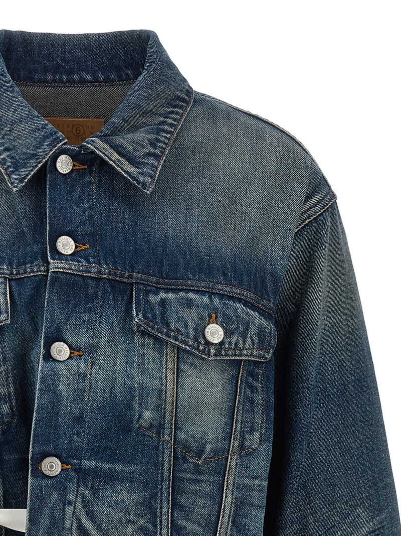 Mm6 Maison Margiela Tape Denim Jacket | Urbalenti™ NYC