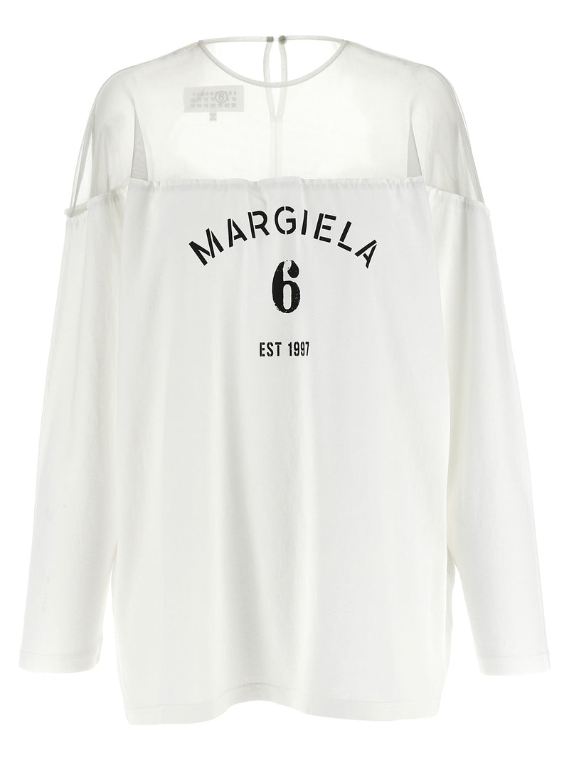 Mm6 Maison Margiela Tulle Insert T-shirt | Urbalenti™ NYC