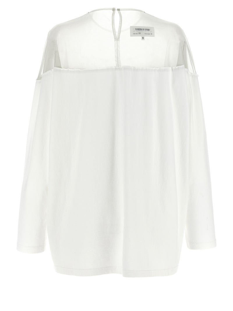 Mm6 Maison Margiela Tulle Insert T-shirt | Urbalenti™ NYC