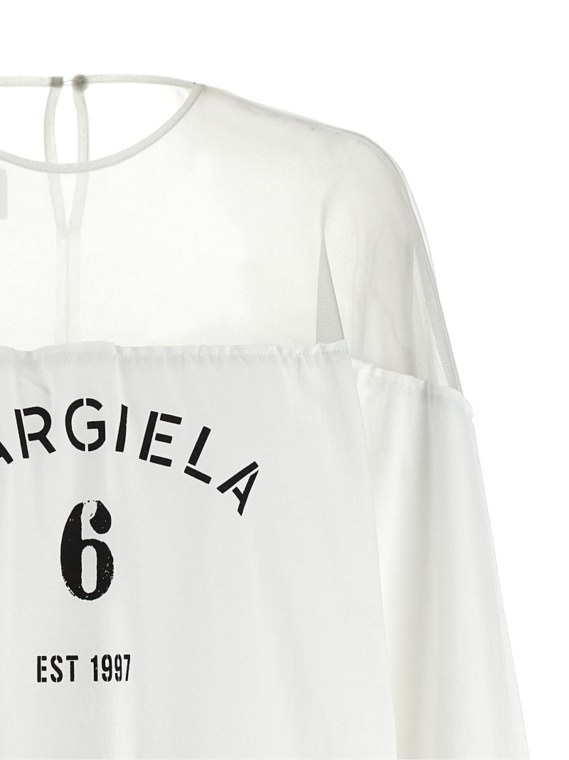 Mm6 Maison Margiela Tulle Insert T-shirt | Urbalenti™ NYC