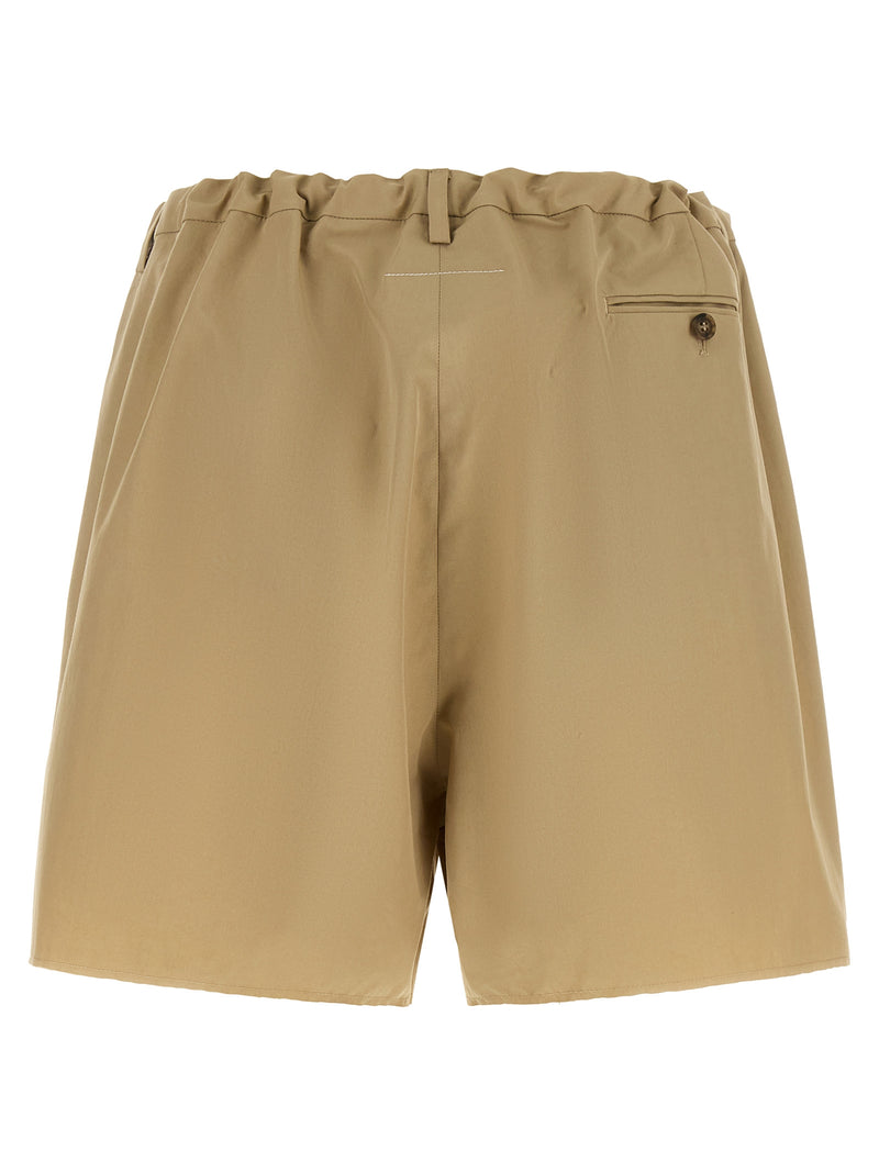 Mm6 Maison Margiela White Stitch Line Shorts | Urbalenti™ NYC