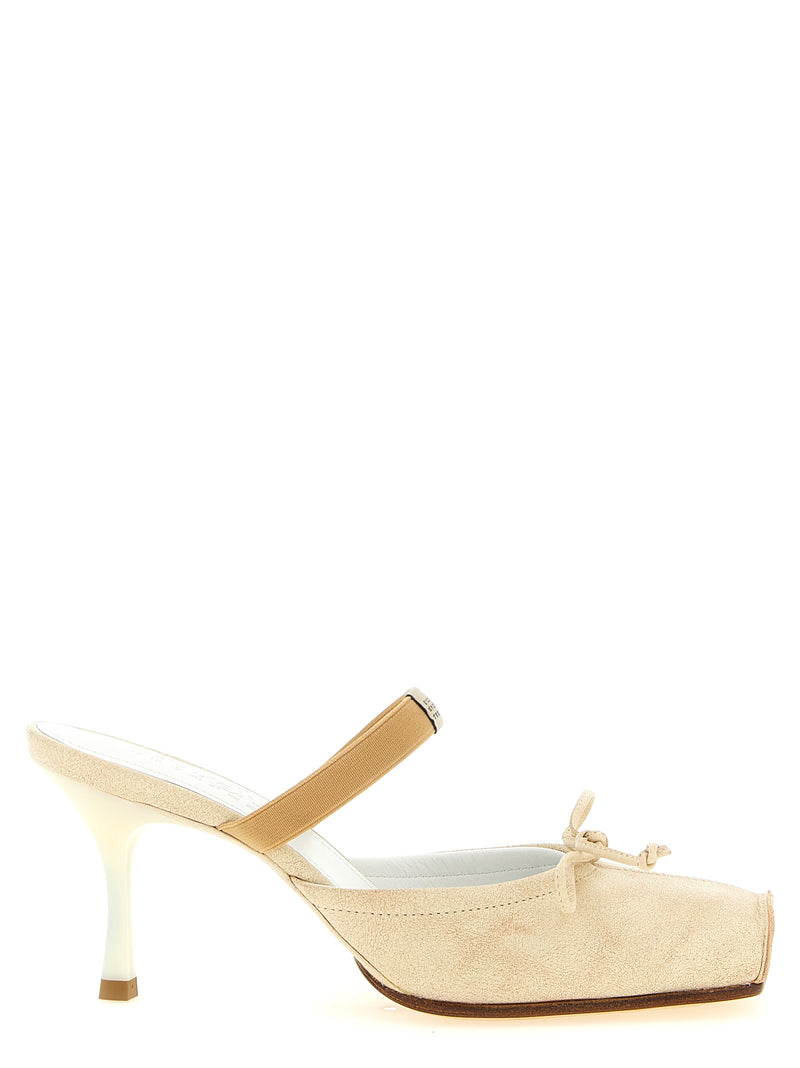Mm6 Maison Margiela Square Toe Mules | Urbalenti™ NYC