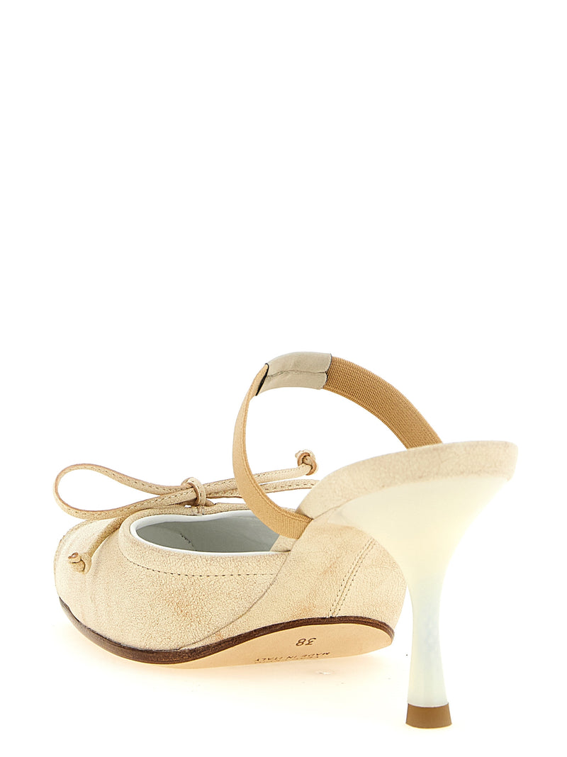 Mm6 Maison Margiela Square Toe Mules | Urbalenti™ NYC