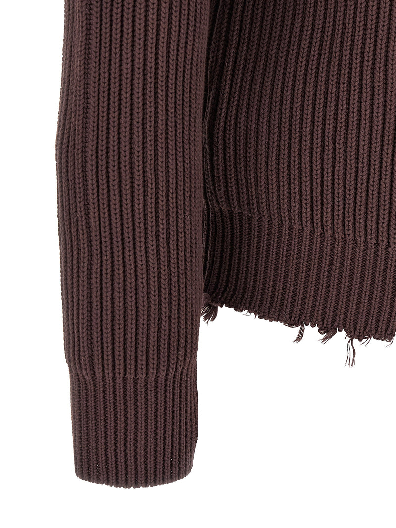 Mm6 Maison Margiela Mm6 Maison Margiela Ribbed Cotton Turtleneck Sweater