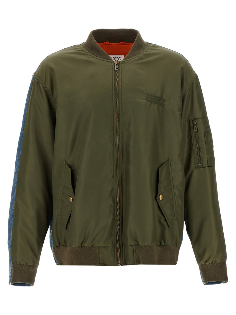 Mm6 Maison Margiela Mm6 Maison Margiela Bimaterial Bomber Jacket