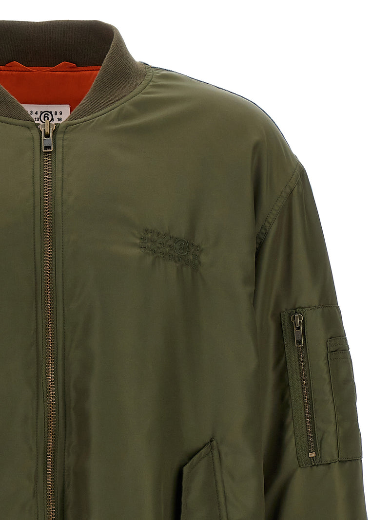Mm6 Maison Margiela Mm6 Maison Margiela Bimaterial Bomber Jacket