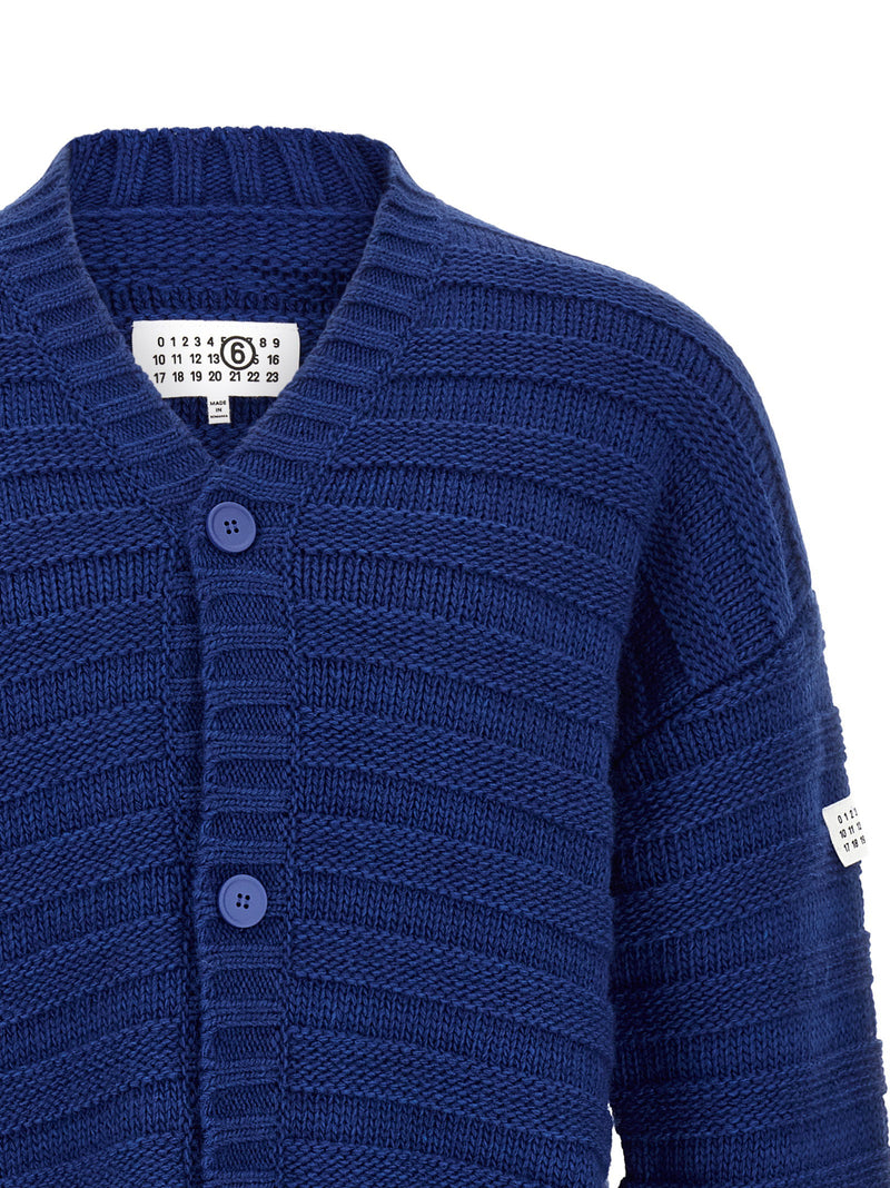 Mm6 Maison Margiela Mm6 Maison Margiela Distressed Wool Cardigan