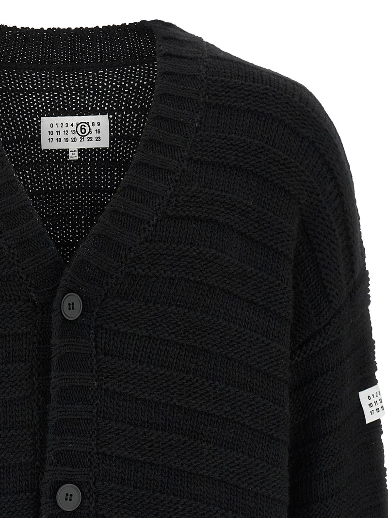 Mm6 Maison Margiela Mm6 Maison Margiela Distressed Wool Cardigan