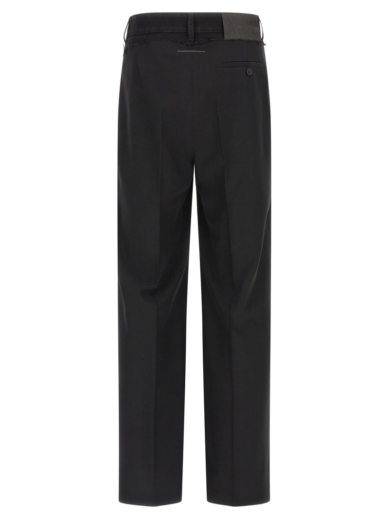 Pantalones MM6 Maison Margiela con inserto de denim