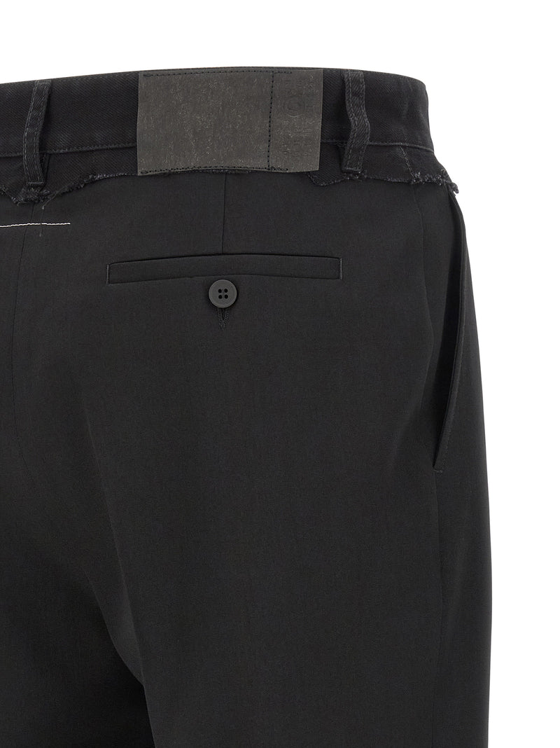 Pantalones MM6 Maison Margiela con inserto de denim