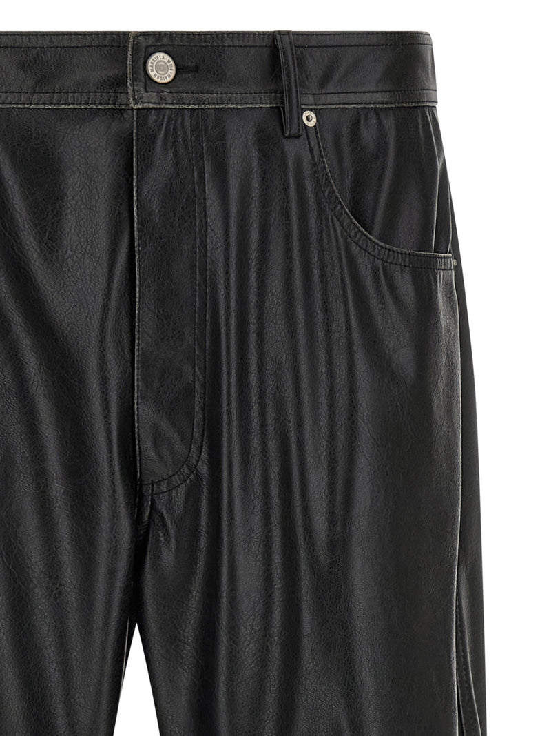 Mm6 Maison Margiela Mm6 Maison Margiela Leather-effect Pants