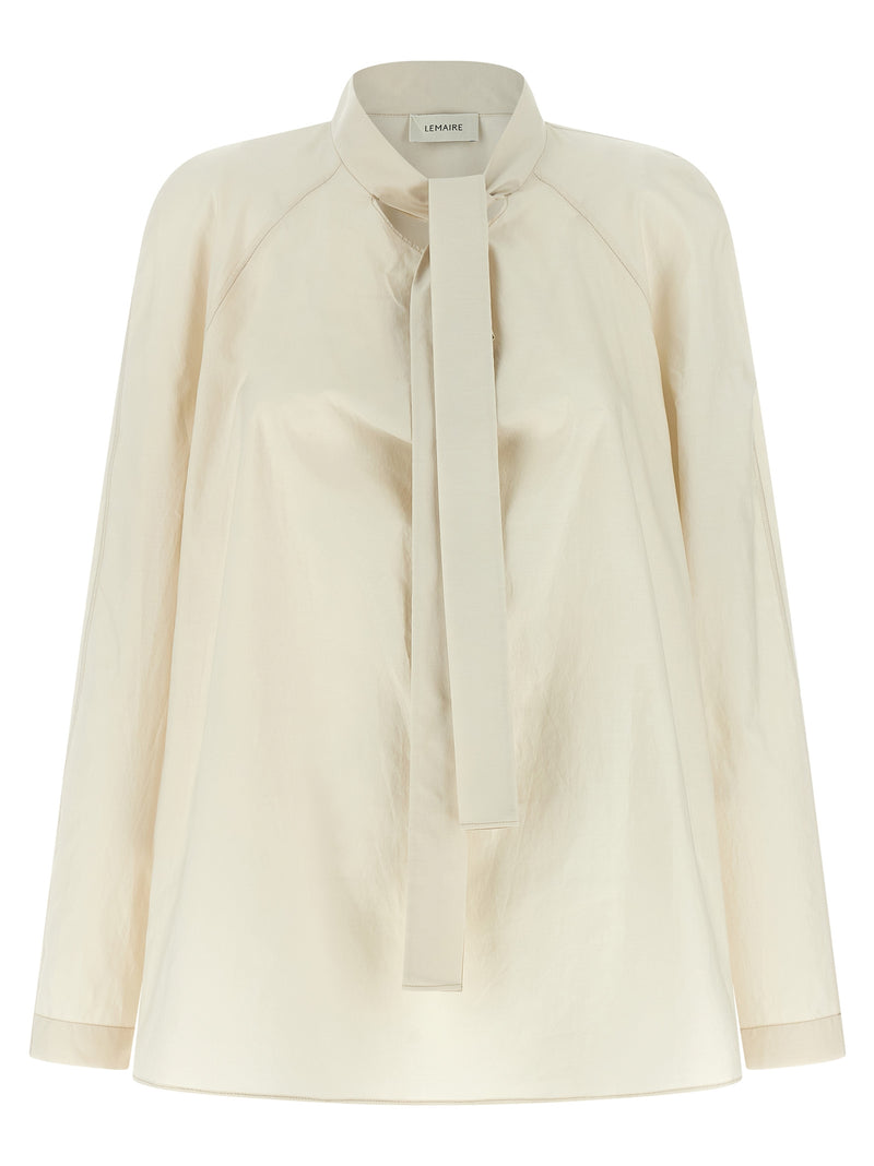 Lemaire Ascot Collar Shirt - Cotton - Style F1500WH048 | Urbalenti | Urb... | Urbalenti™ NYC