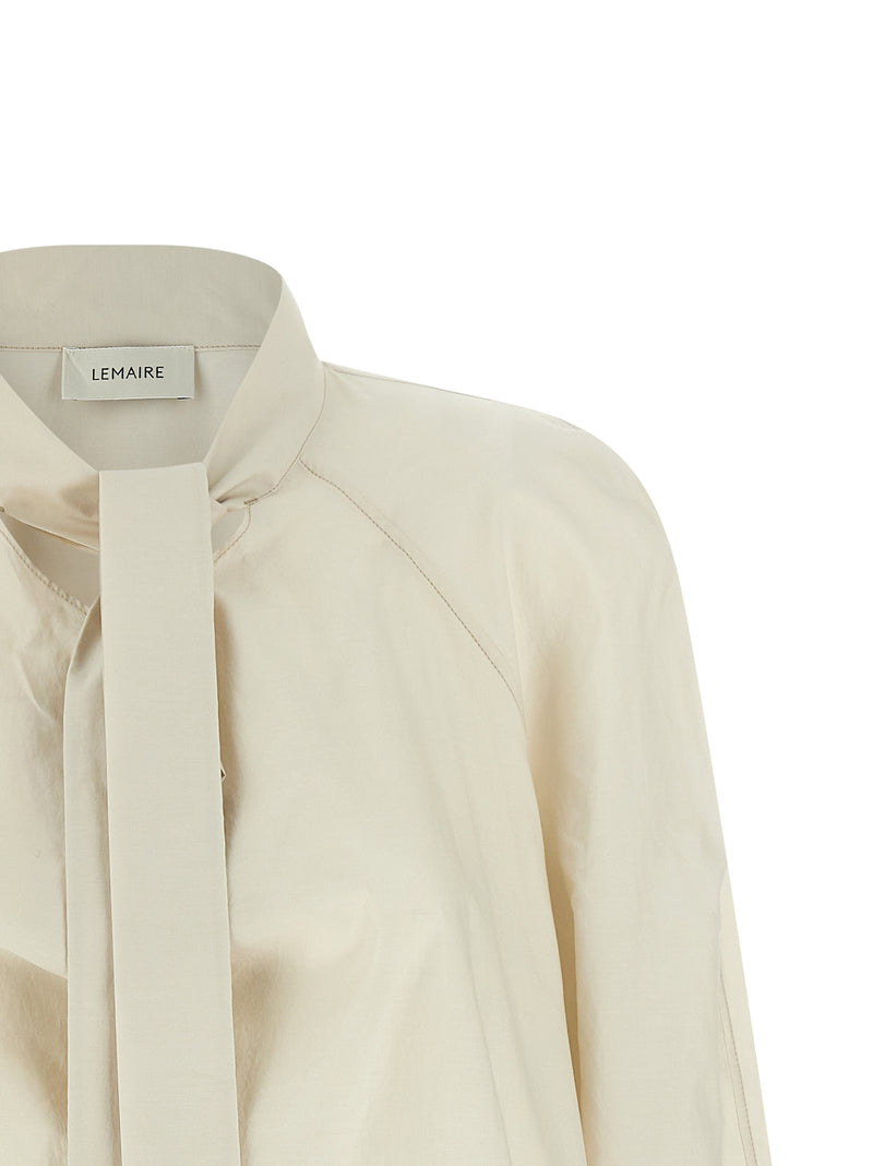 Lemaire Ascot Collar Shirt - Cotton - Style F1500WH048 | Urbalenti | Urb... | Urbalenti™ NYC