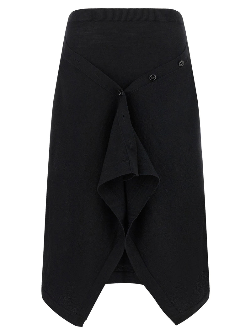 Lemaire Lemaire Button Asymmetrical Skirt