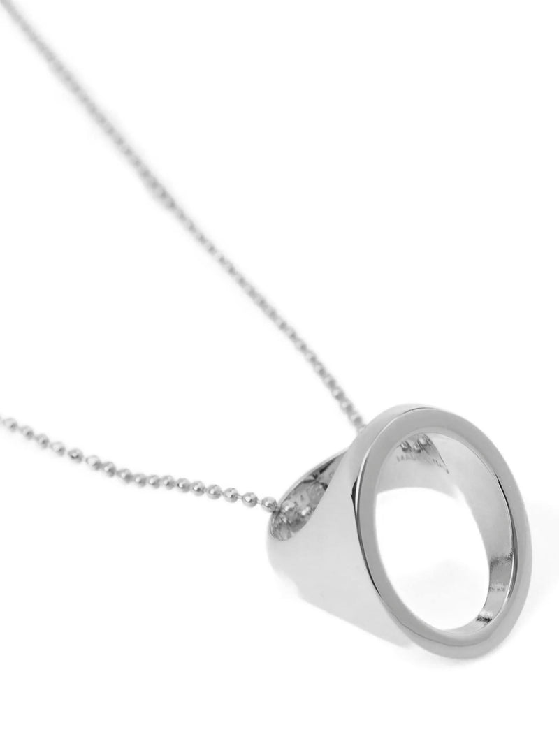 Mm6 Maison Margiela Anello Chevalière Necklace | Urbalenti™ NYC