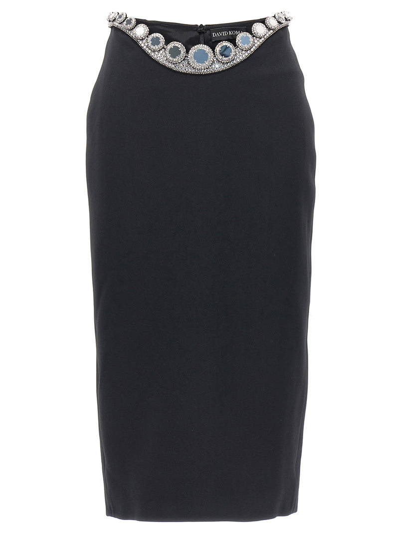 David Koma David Koma Puffer Circle Embroidery Skirt