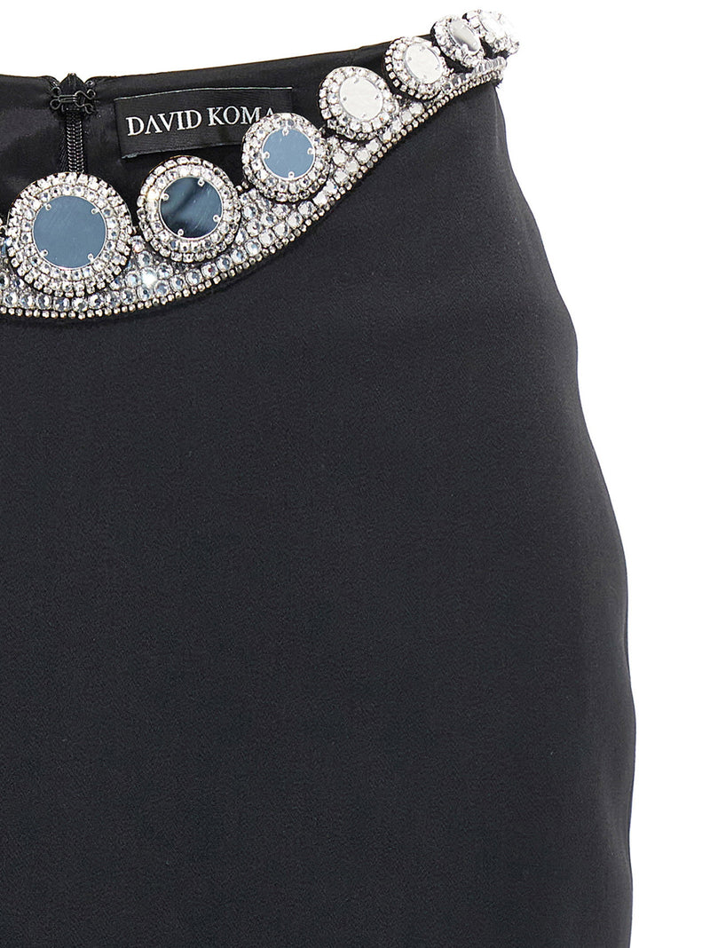 David Koma David Koma Puffer Circle Embroidery Skirt