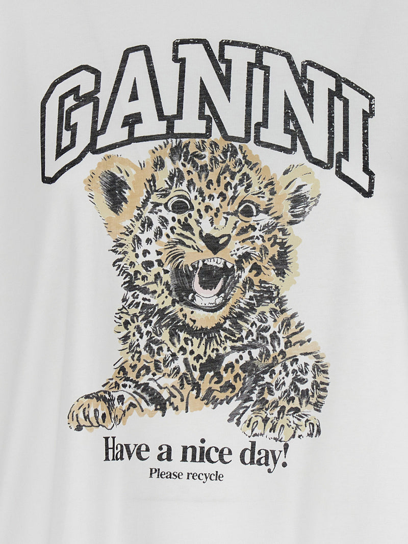 Ganni Ganni Leopard T-shirt
