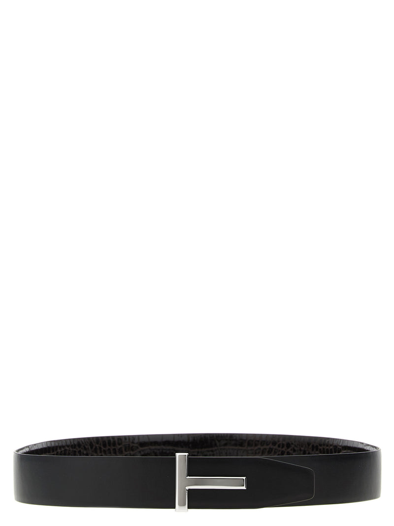 Tom Ford Tom Ford Reversible Crocodile Leather Belt