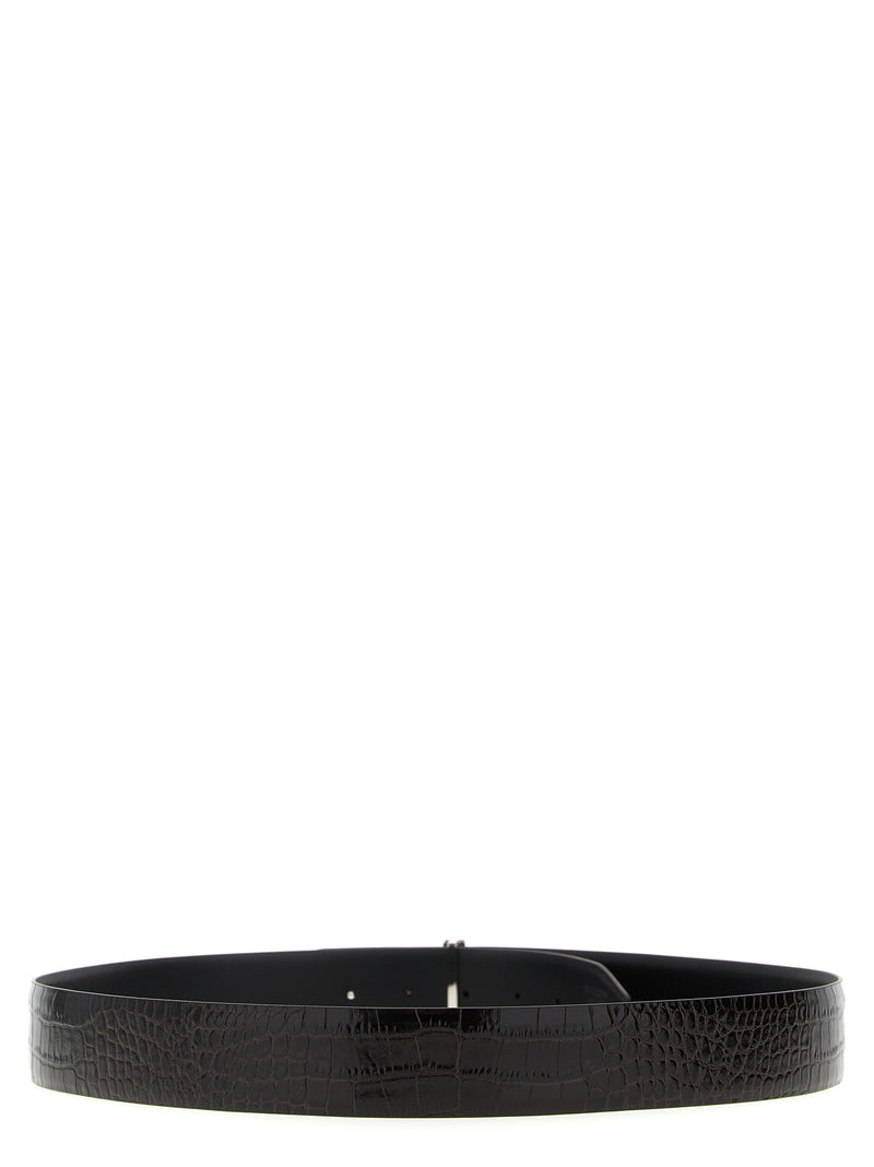 Tom Ford Tom Ford Reversible Crocodile Leather Belt