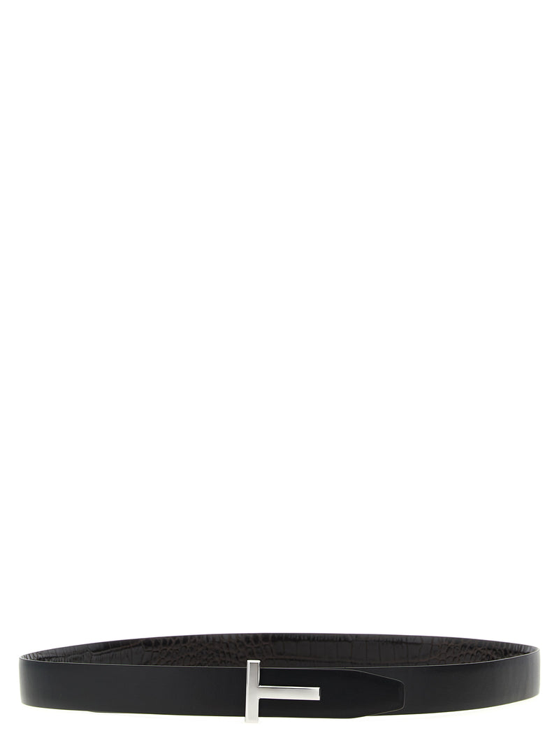 Tom Ford Tom Ford Reversible Crocodile Leather Belt