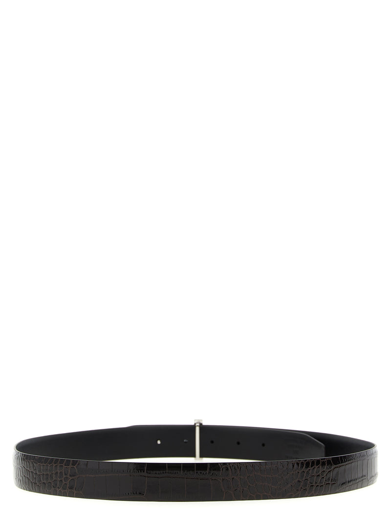 Tom Ford Tom Ford Reversible Crocodile Leather Belt