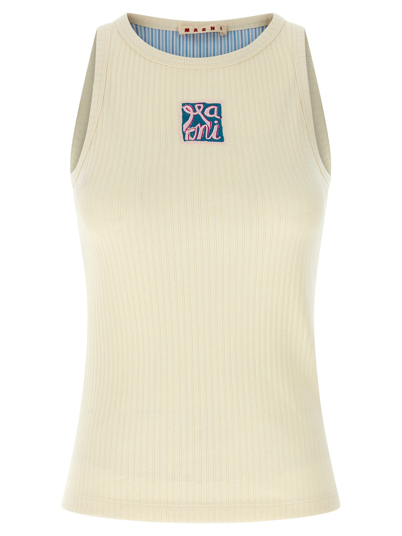 Marni Marni Logo Patch Tank Top