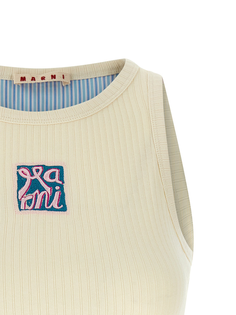 Marni Marni Logo Patch Tank Top