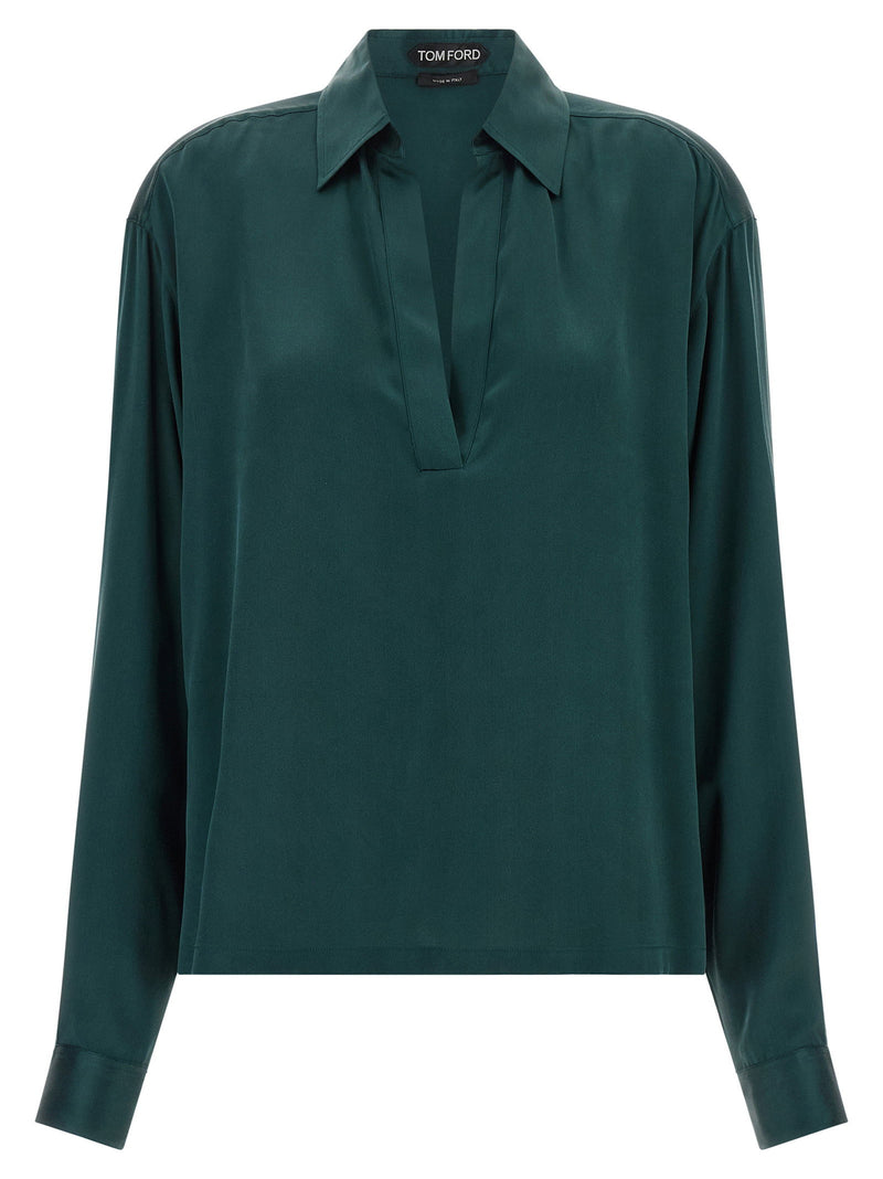 Tom Ford Tom Ford Satin Silk Polo Shirt