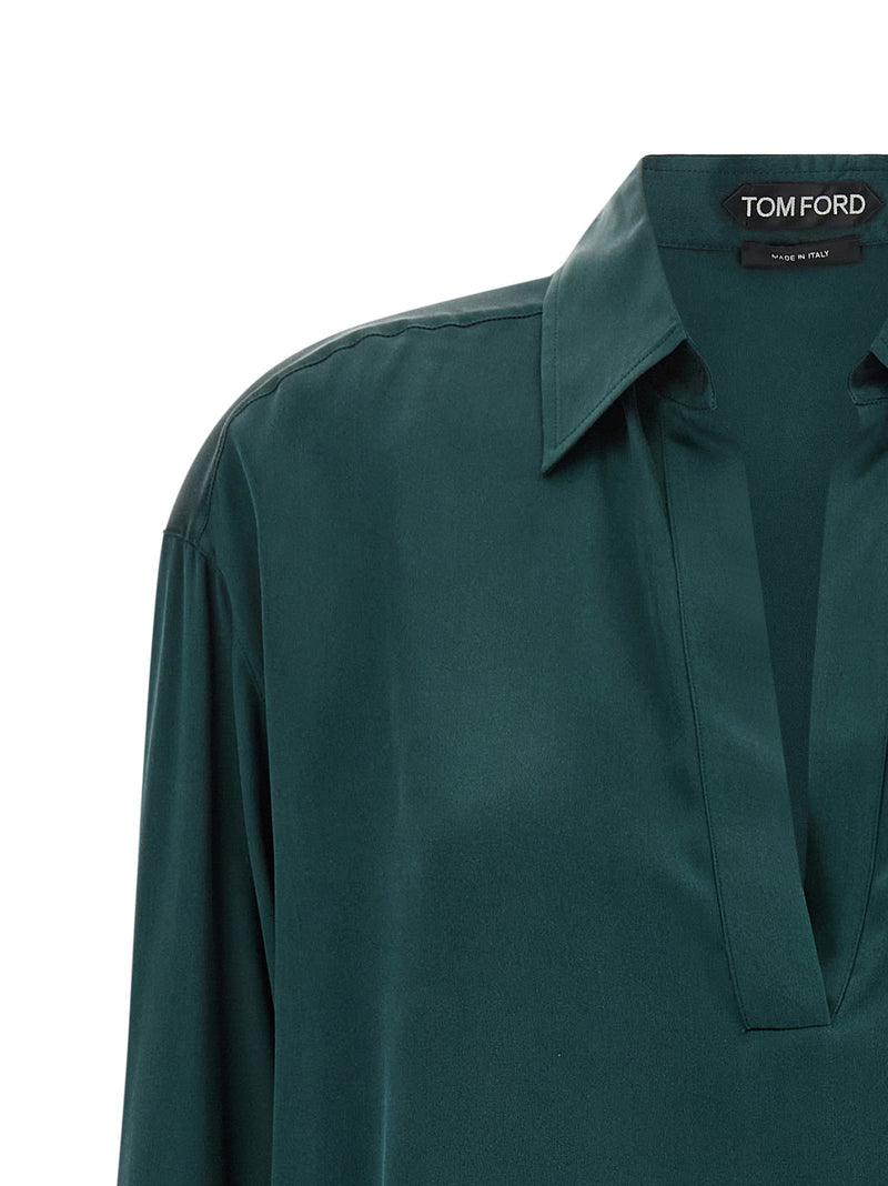 Tom Ford Tom Ford Satin Silk Polo Shirt