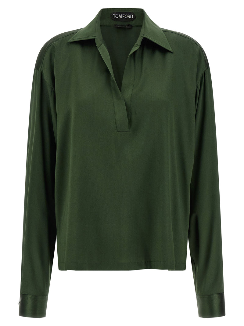 Tom Ford Silk Polo Shirt - Style 4FAX881GCA | Urbalenti™ NYC