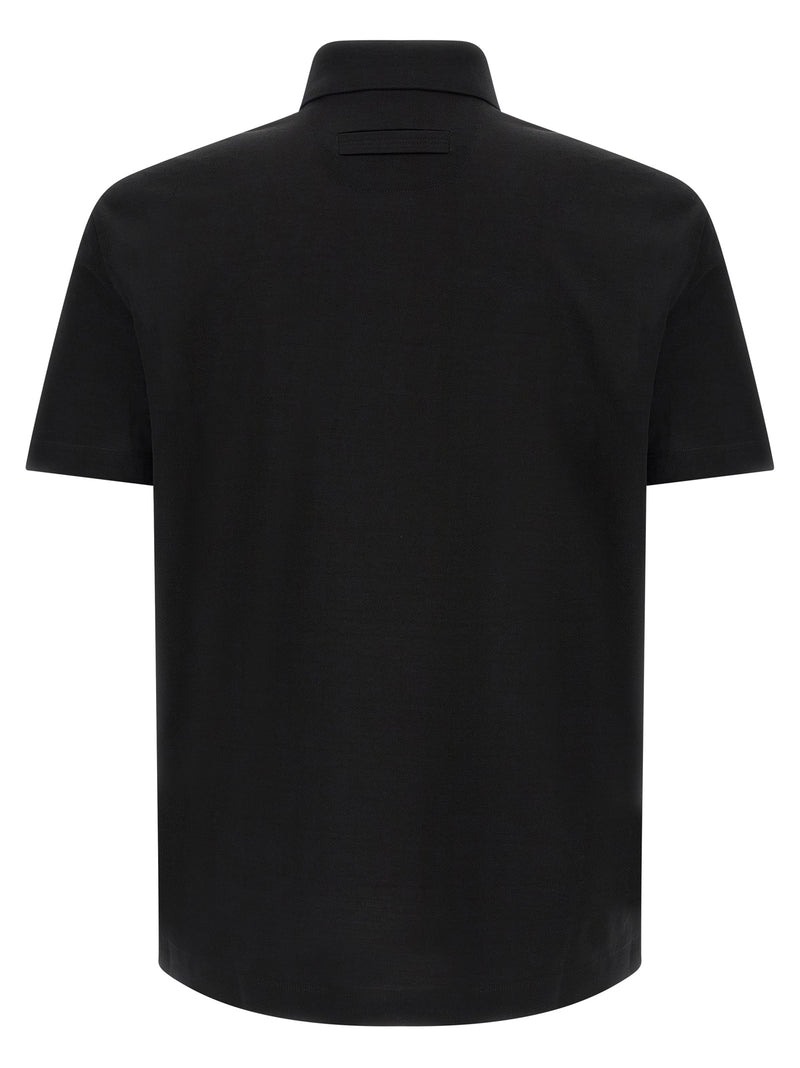 Zegna Piqué Cotton Polo Shirt | Urbalenti™ NYC