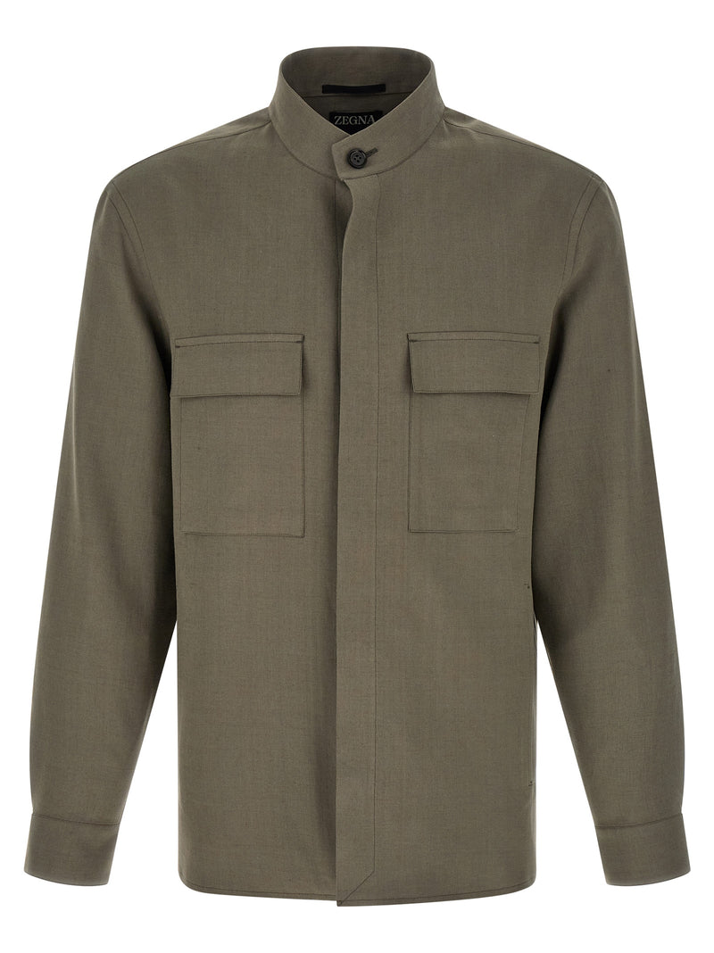 Zegna Oasi Lino Overshirt | Urbalenti™ NYC