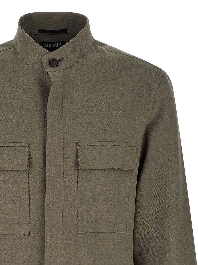 Zegna Oasi Lino Overshirt | Urbalenti™ NYC