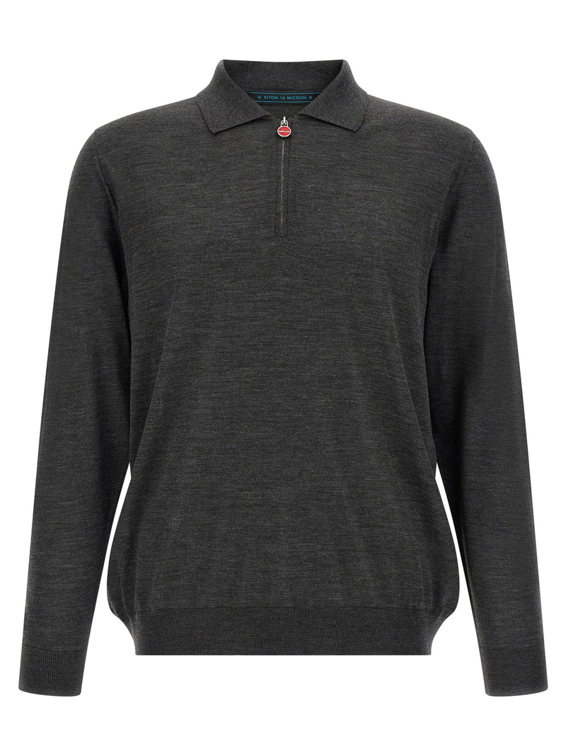 Kiton Kiton Wool Polo Shirt 14 Microns