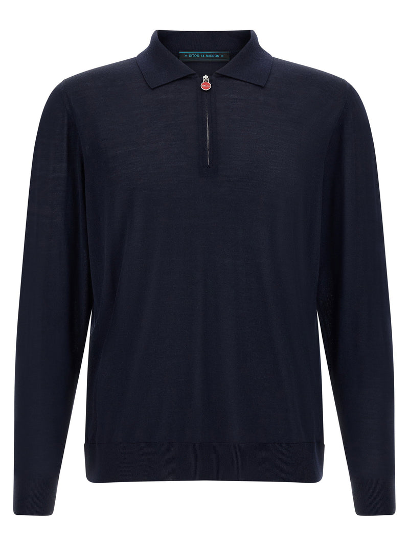 Kiton Kiton Wool Polo Shirt 14 Microns