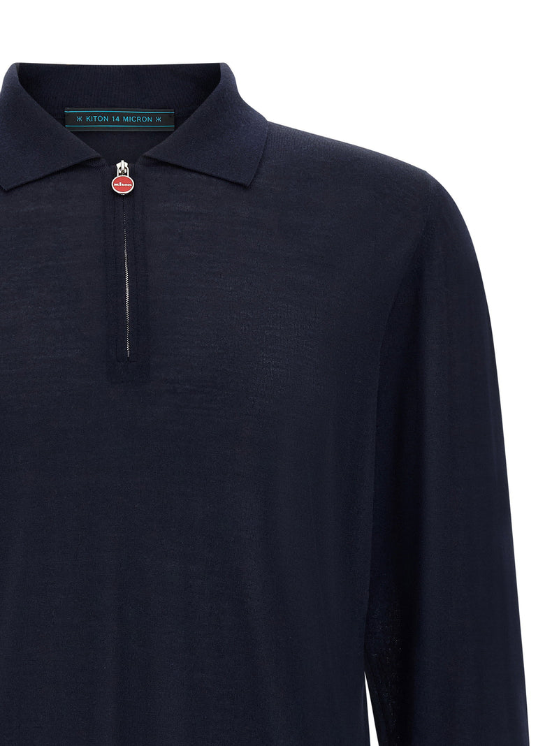 Kiton Kiton Wool Polo Shirt 14 Microns