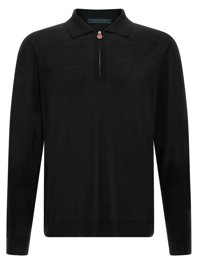 Kiton Kiton Wool Polo Shirt 14 Microns