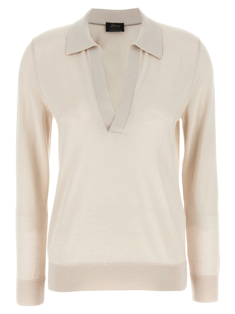 Brioni Brioni Cashmere And Silk Polo Shirt