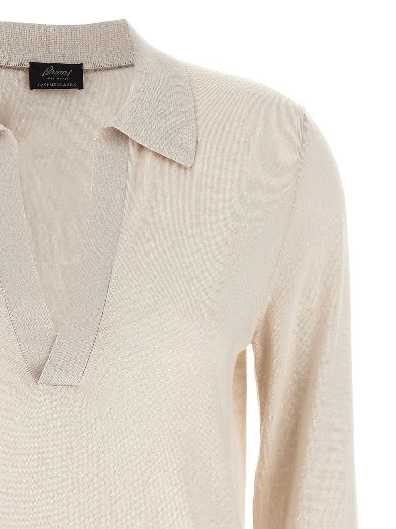 Brioni Brioni Cashmere And Silk Polo Shirt