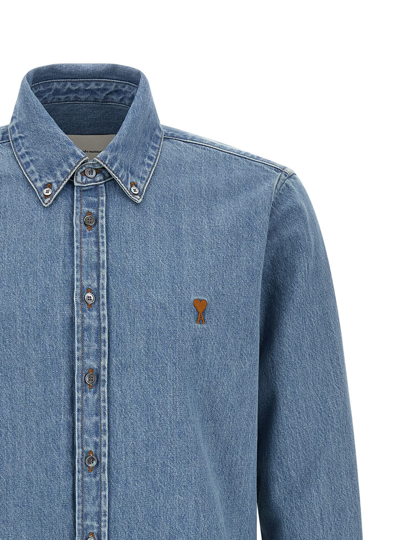 Ami Paris Ami Paris Ami De Coeur Denim Shirt