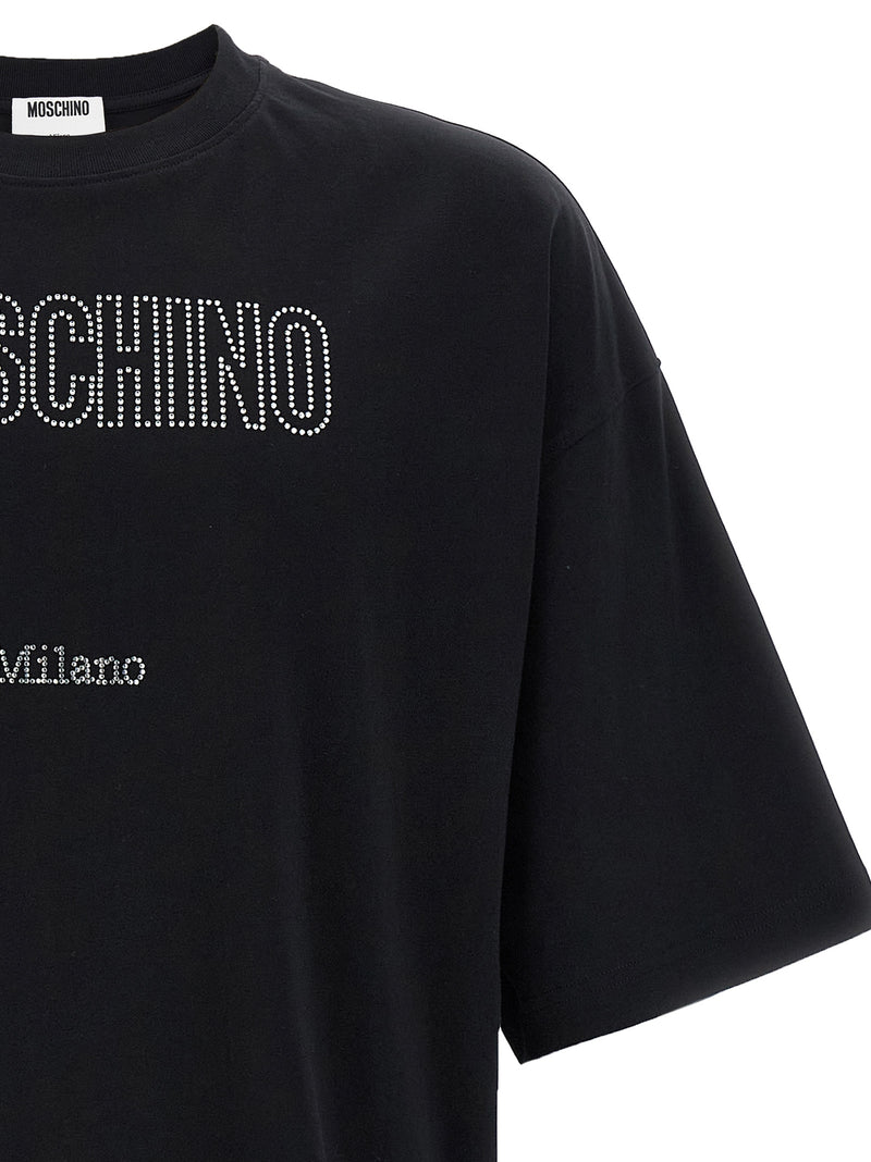 Moschino Moschino Rhinestone Logo T-shirt