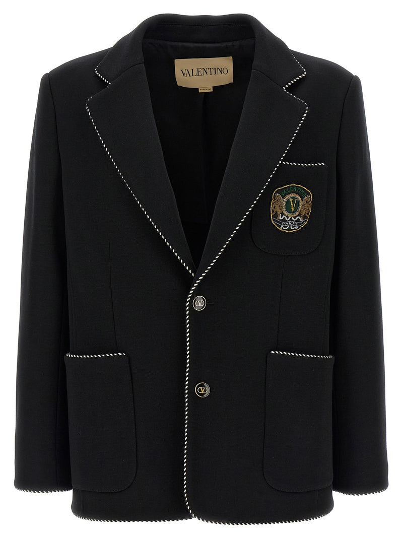 Valentino Garavani Valentino Garavini Single-breasted Blazer | Urbalenti... | Urbalenti™ NYC