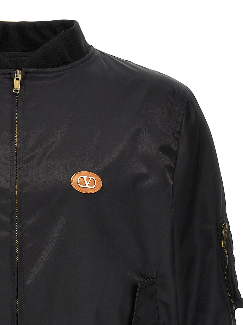 Valentino Garavani Logo Bomber Jacket | Urbalenti™ NYC