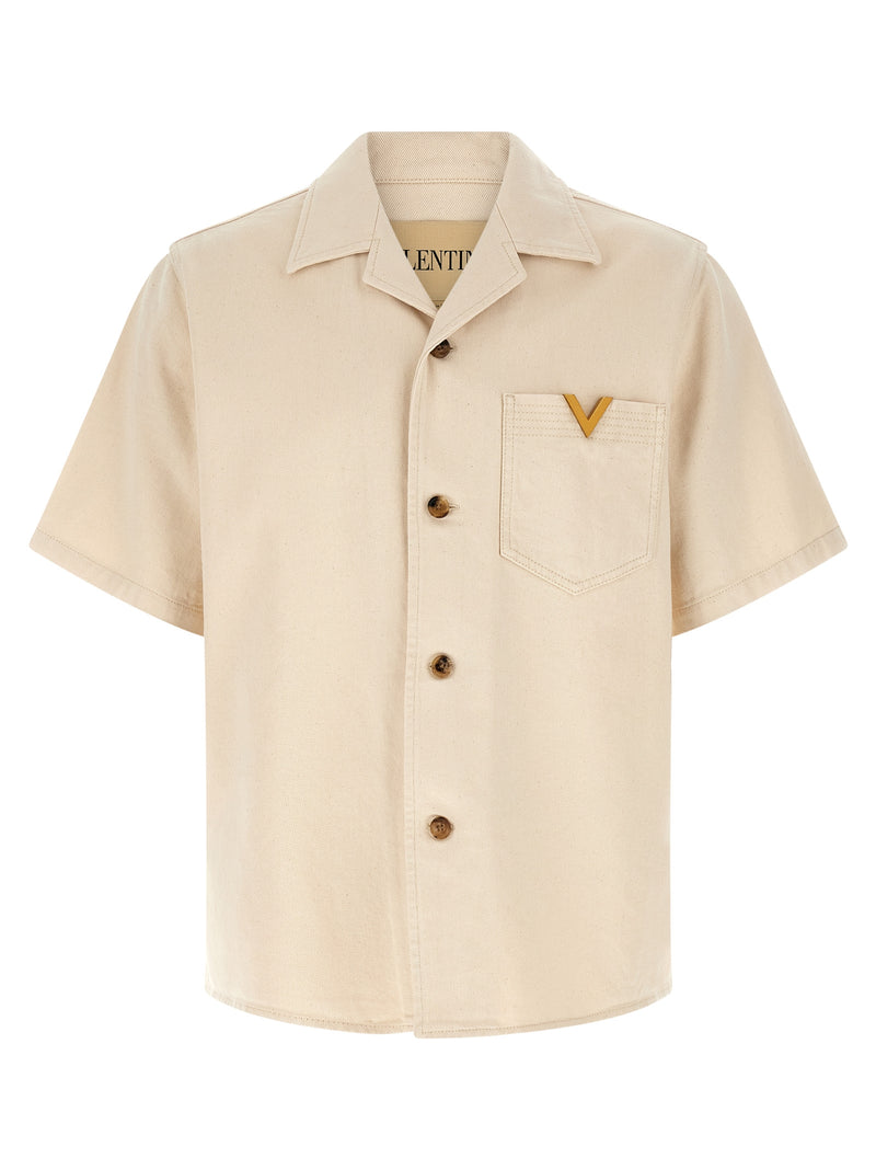 Valentino Garavani Vgold Shirt - Cotton Short Sleeve | Urbalenti™ NYC